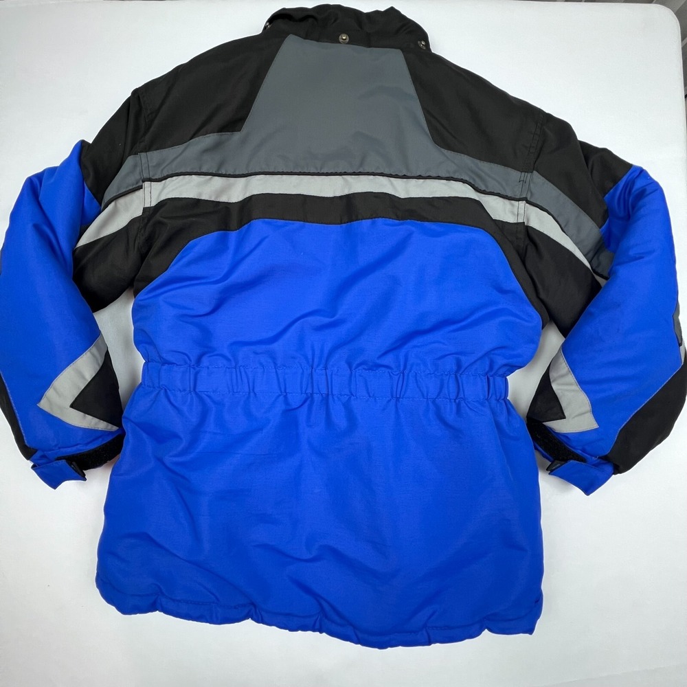 Arizona Boys 10\12 Winter Puffer Coat Jacket Ski Blue Gray Black -No Hood & FLAW - Picture 3 of 11